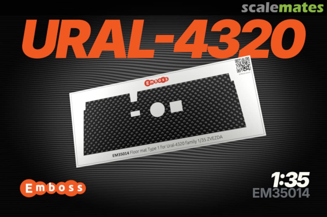 Boxart Ural-4320 Cab Mat type 1 interior 3D decals EM35014 Embase Boxart Ural-4320 Cab Mat type 1 interior 3D decals EM35014 Embase