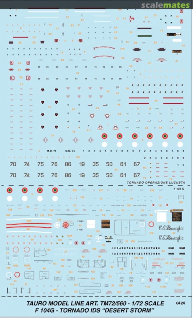 Boxart F-104G & Tornado IDS - "Desert Storm" 72-560 Tauro Model Boxart F-104G & Tornado IDS - "Desert Storm" 72-560 Tauro Model
