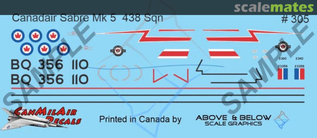 Boxart Canadair Sabre Mk. 5 305 Above & Below Graphics Boxart Canadair Sabre Mk. 5 305 Above & Below Graphics