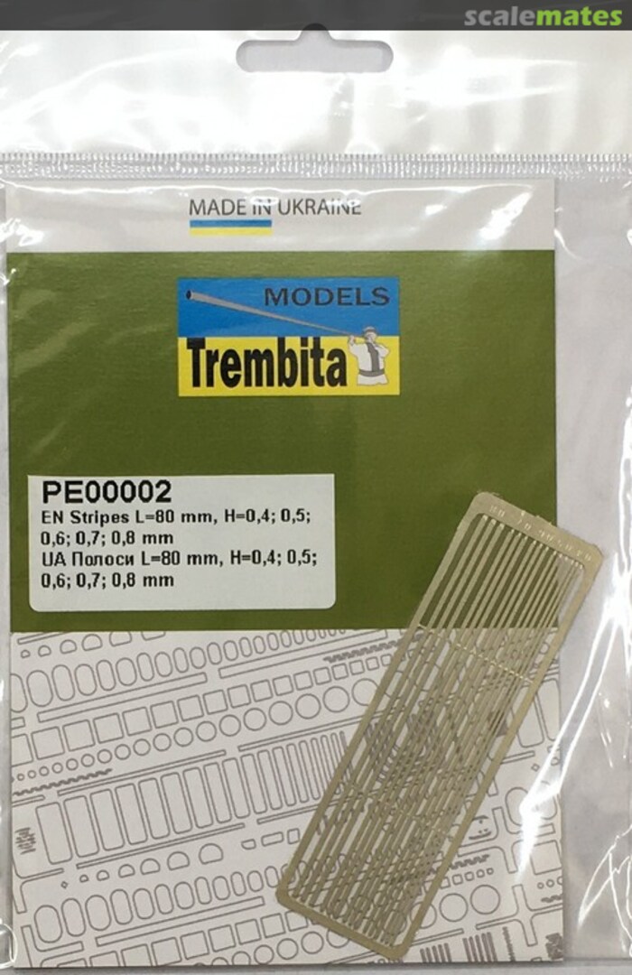 Boxart Stripes L=80 mm, H=0,4/0,5/0,6/0,7/0,8 mm PE00002 Trembita Models Boxart Stripes L=80 mm, H=0,4/0,5/0,6/0,7/0,8 mm PE00002 Trembita Models
