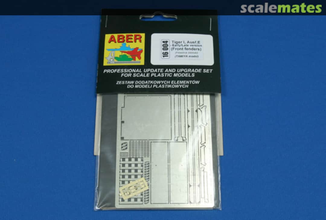 Boxart Tiger I, Aufs.E - Early /Late version - Front fenders 16004 Aber Boxart Tiger I, Aufs.E - Early /Late version - Front fenders 16004 Aber