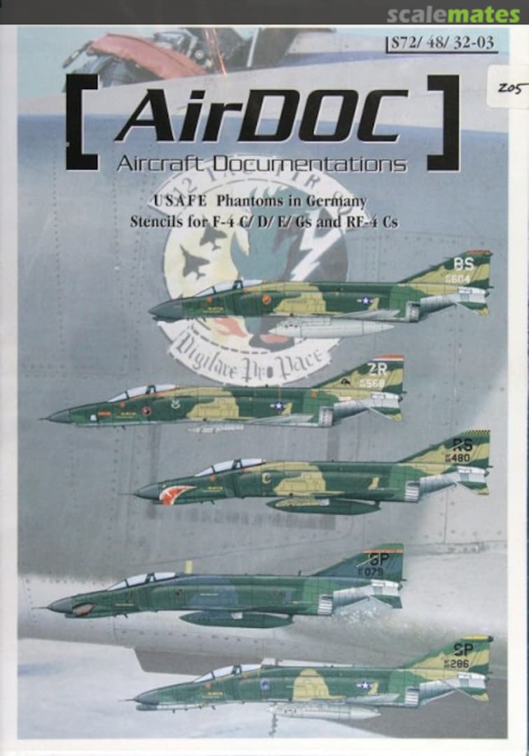 Boxart USAFE Phantoms in Germany Early F-4C/D/E/G and RF-4C Markings M72-03 AirDOC Boxart USAFE Phantoms in Germany Early F-4C/D/E/G and RF-4C Markings M72-03 AirDOC