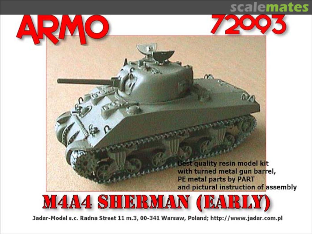 Boxart M4A4 Sherman 72093 Armo Boxart M4A4 Sherman 72093 Armo