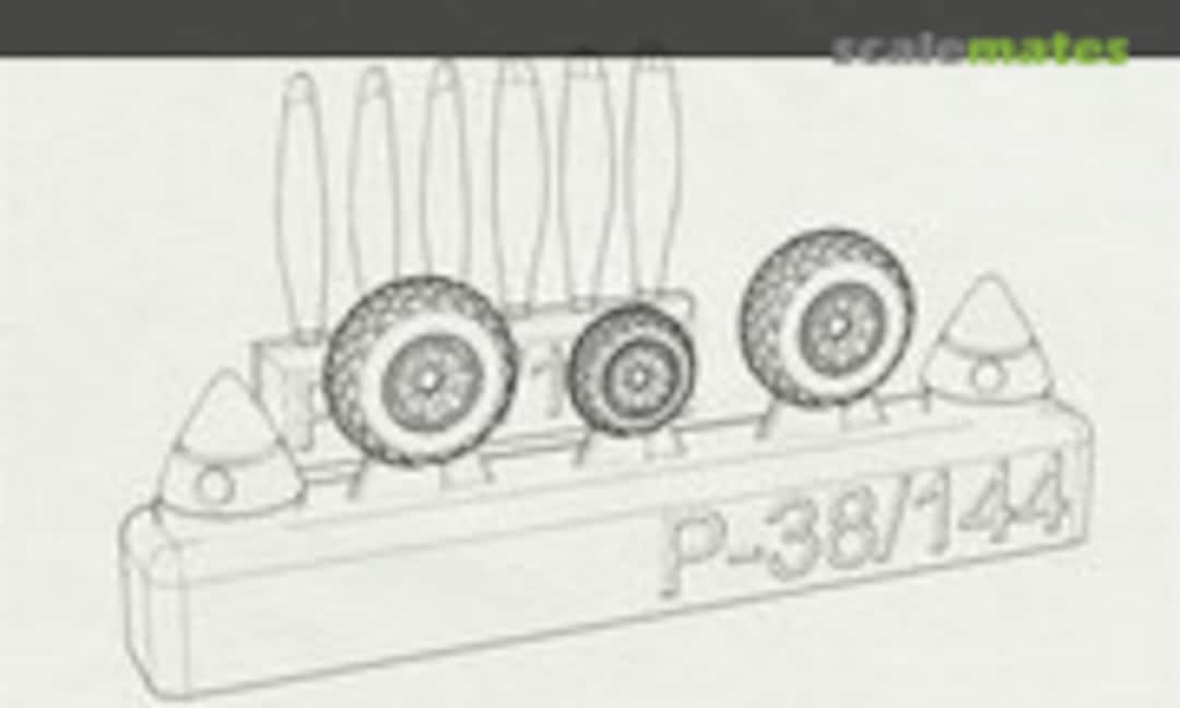1:144 P-38 Wheels+propellers (Fujimi kit) (Brengun BRL144146) BRL144146