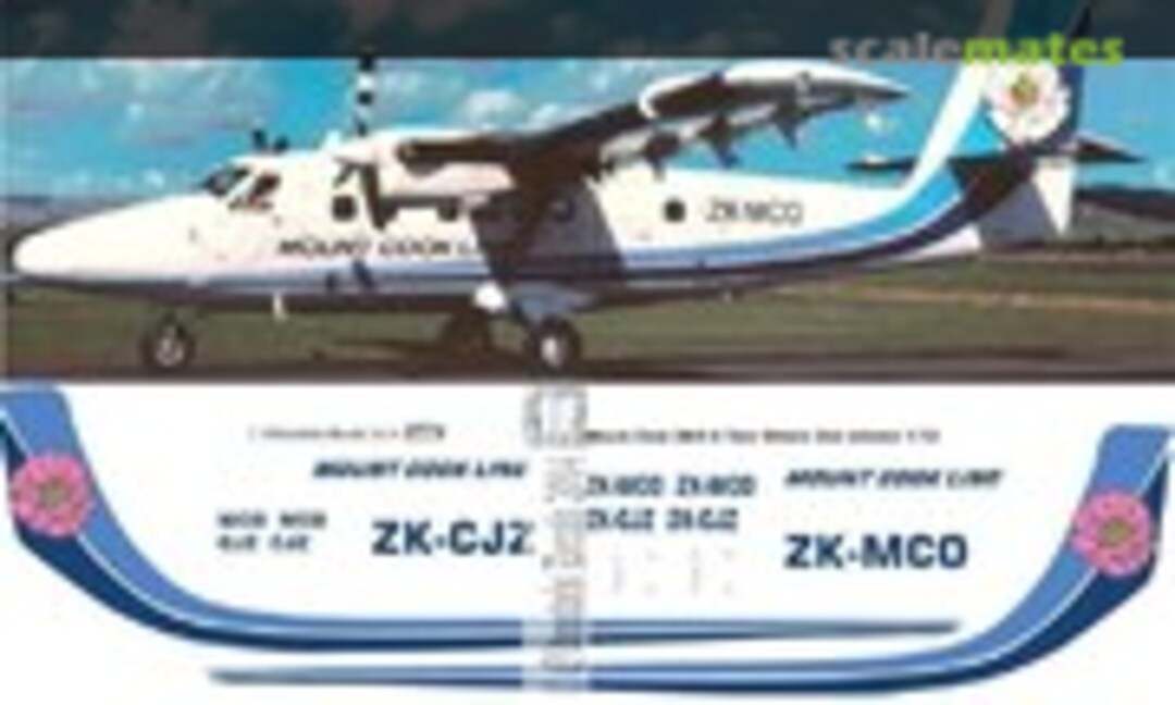 1:72 Mount Cook Airlines DHC6 Twin Otter 2nd scheme (Oldmodels Decals OMD0456) OMD0456