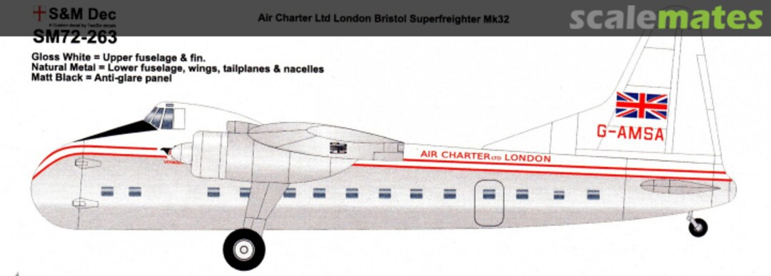 Boxart Bristol Superfreighter Mk.32 SM72-263 S&M Dec Boxart Bristol Superfreighter Mk.32 SM72-263 S&M Dec
