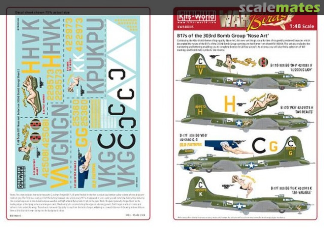 Boxart B-17F/G Flying Fortress KW148005 Kits-World Boxart B-17F/G Flying Fortress KW148005 Kits-World