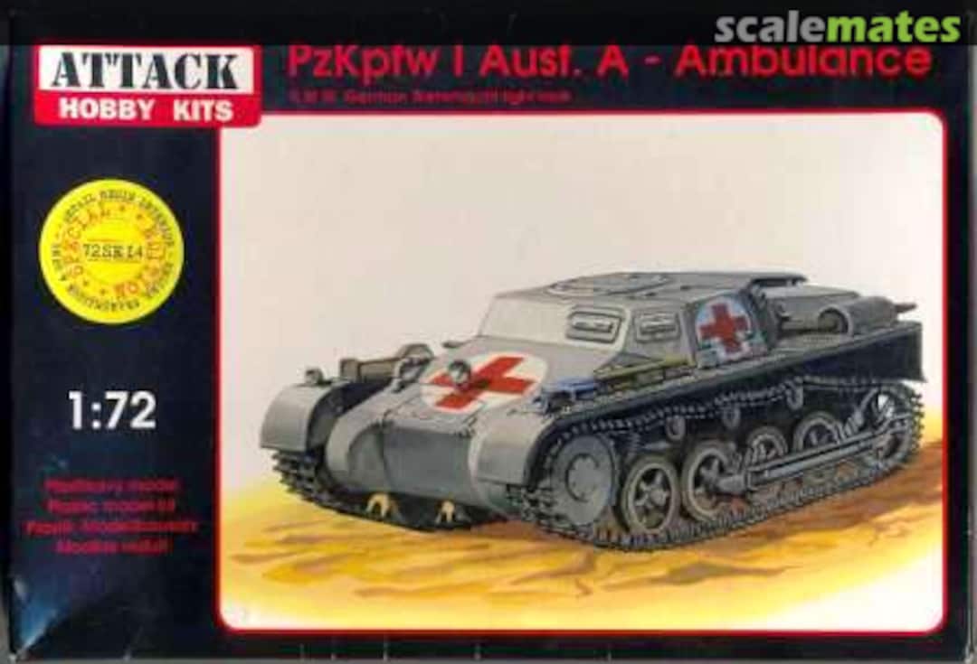 Boxart PzKpfw. I Ausf. A - Ambulance 72SE14 Attack Hobby Kits Boxart PzKpfw. I Ausf. A - Ambulance 72SE14 Attack Hobby Kits