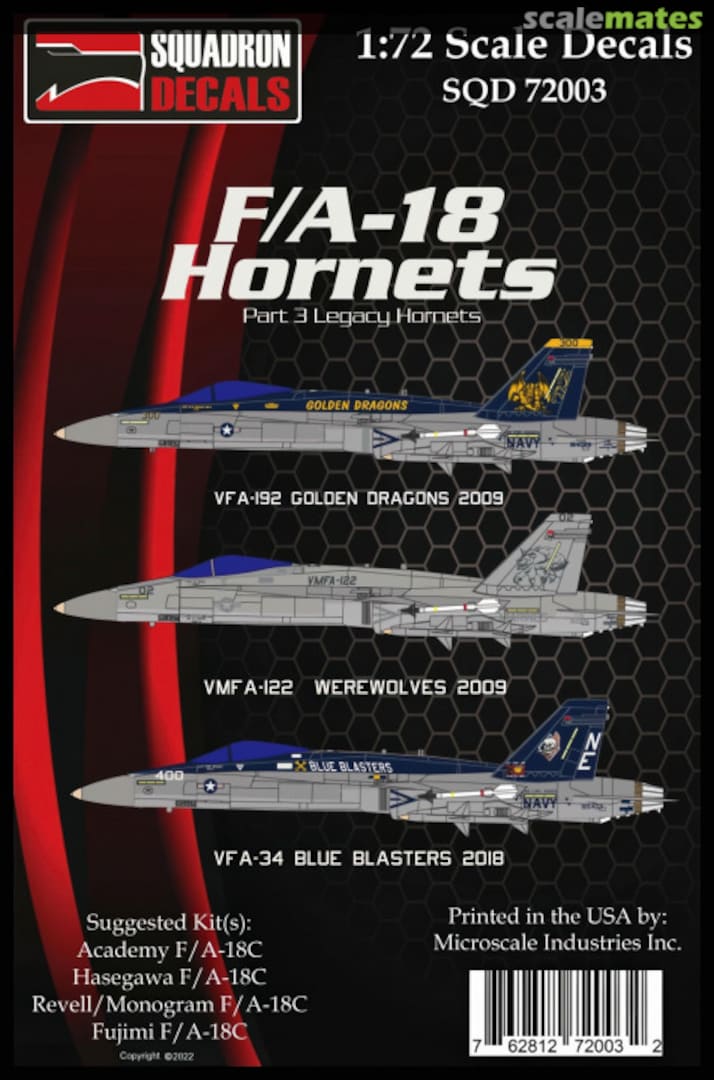 Boxart F/A-18 Hornets SQD 72003 Squadron Boxart F/A-18 Hornets SQD 72003 Squadron