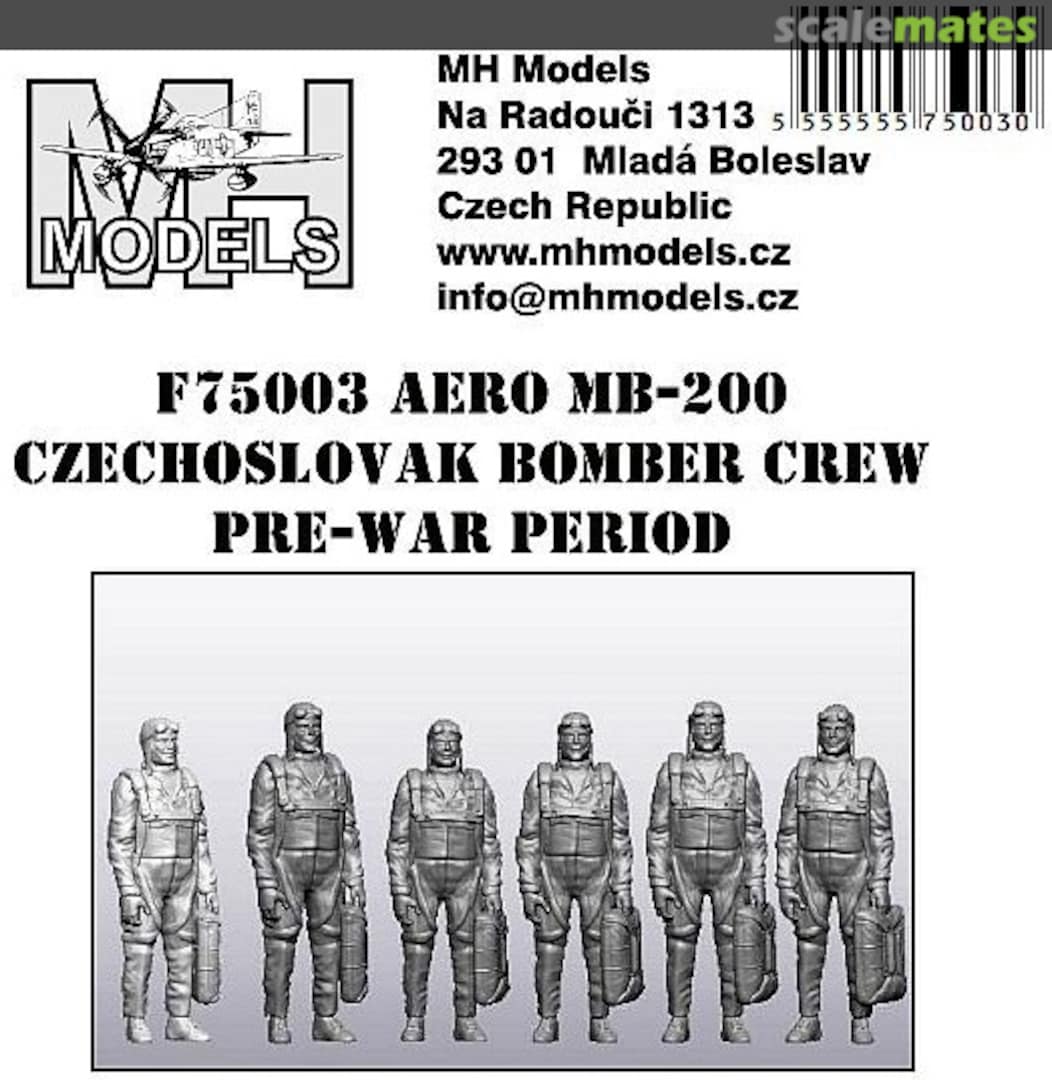 Boxart Aero MB-200 Czechoslovak bomber crew, pre-war period F75003 MH Models Boxart Aero MB-200 Czechoslovak bomber crew, pre-war period F75003 MH Models