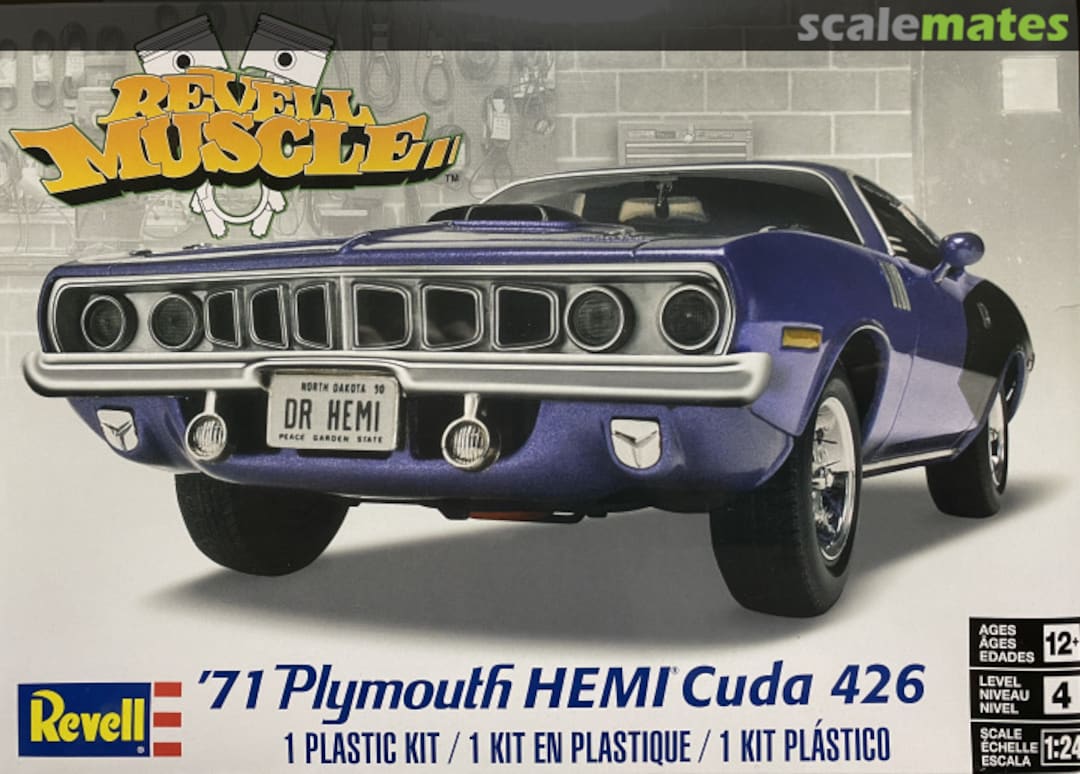 Boxart ‘71 Plymouth HEMI Cuda 426 85-2943 Revell Boxart ‘71 Plymouth HEMI Cuda 426 85-2943 Revell