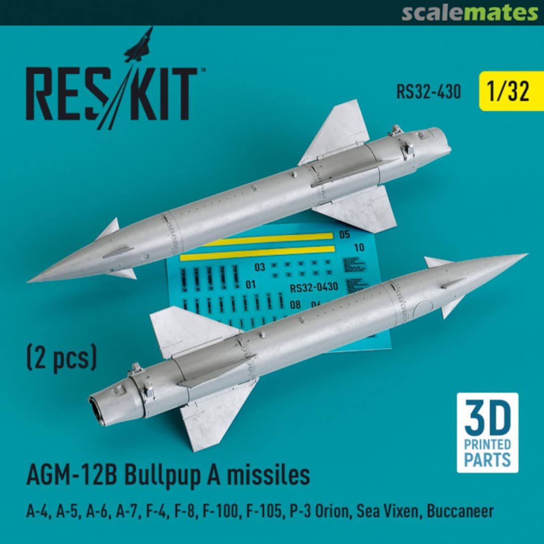 Boxart AGM-12B Bullpup A missiles (2 pcs) RS32-0430 ResKit Boxart AGM-12B Bullpup A missiles (2 pcs) RS32-0430 ResKit