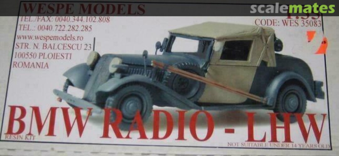 Boxart BMW Radio-LHW WES 35083 Wespe Models Boxart BMW Radio-LHW WES 35083 Wespe Models