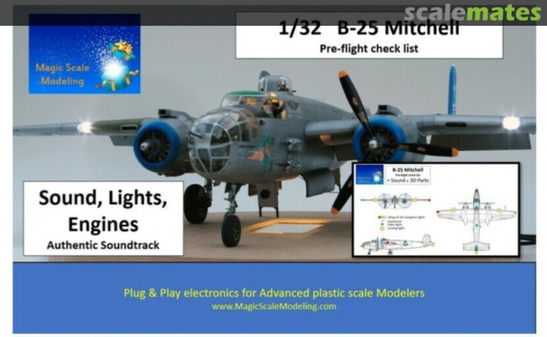 Boxart B25 Mitchell - Lighting, Engines and Sound MSM-027 Magic Scale Modeling Boxart B25 Mitchell - Lighting, Engines and Sound MSM-027 Magic Scale Modeling