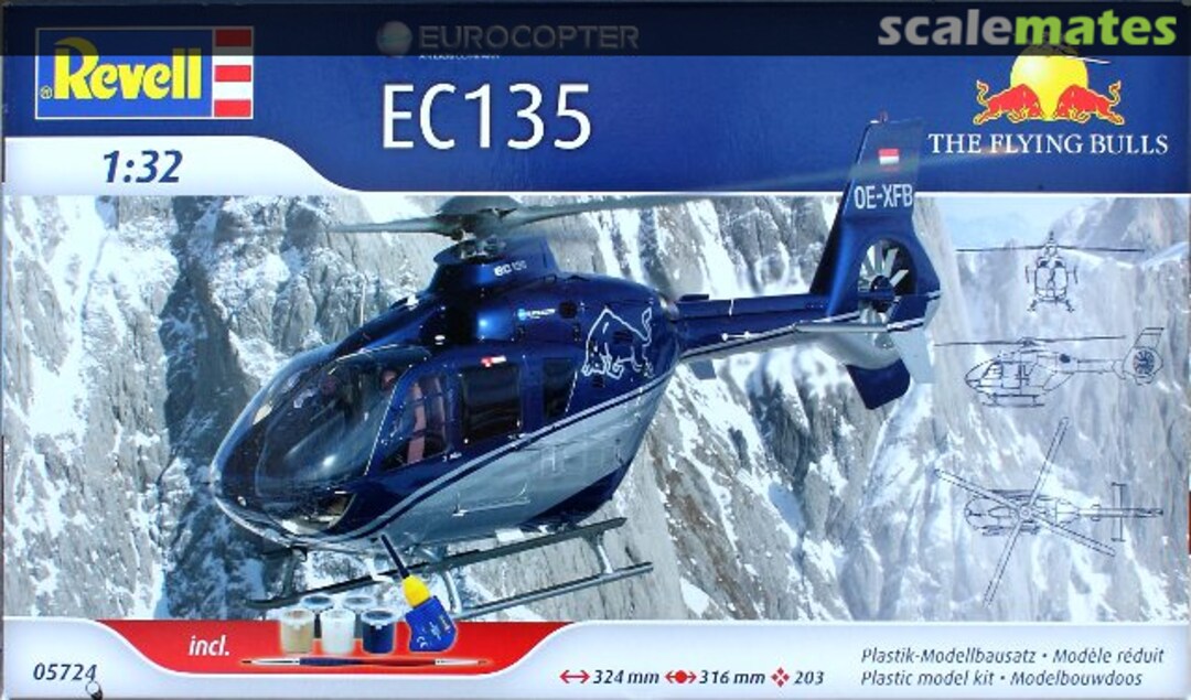 Boxart Eurocopter EC 135 The Flying Bulls 05724 Revell Boxart Eurocopter EC 135 The Flying Bulls 05724 Revell