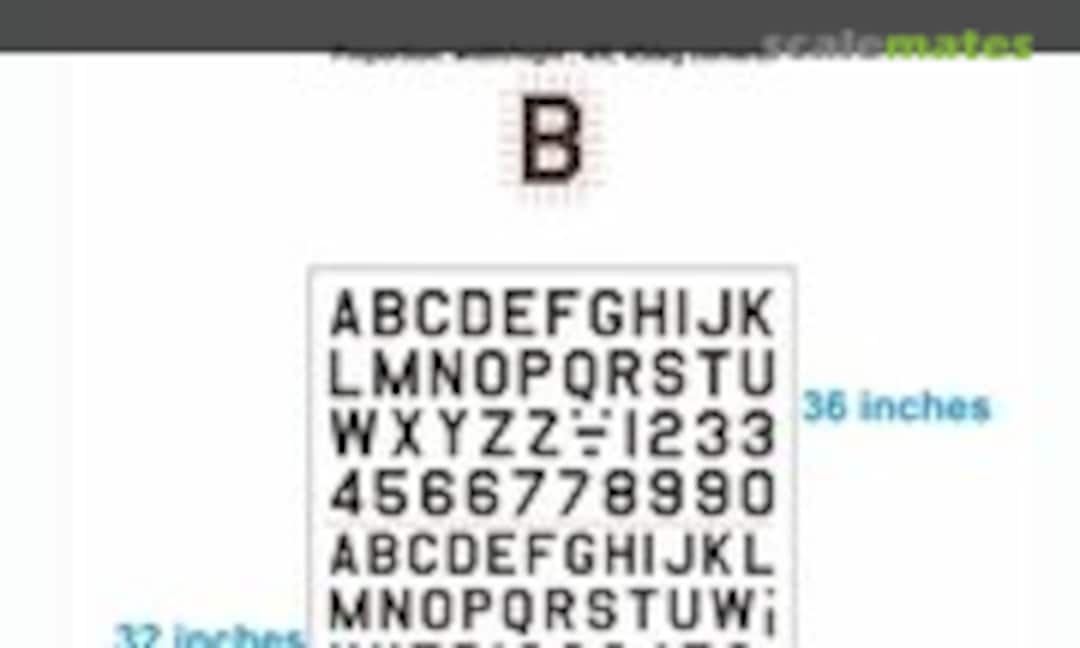 1:72 U.S. Letters and Numbers Black (Techmod 72150) 72150