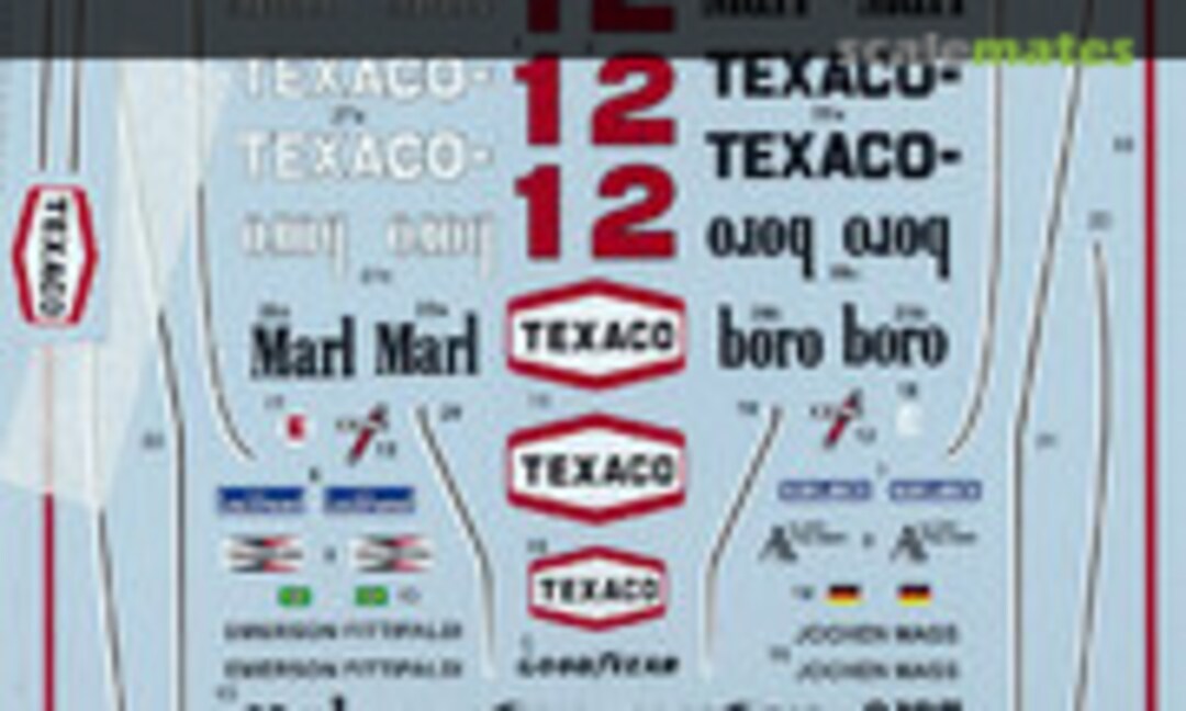 1:20 McLaren M23 Full Sponsership Decal 1975 (for Tamiy (Tabu Design TABU20086) TABU20086