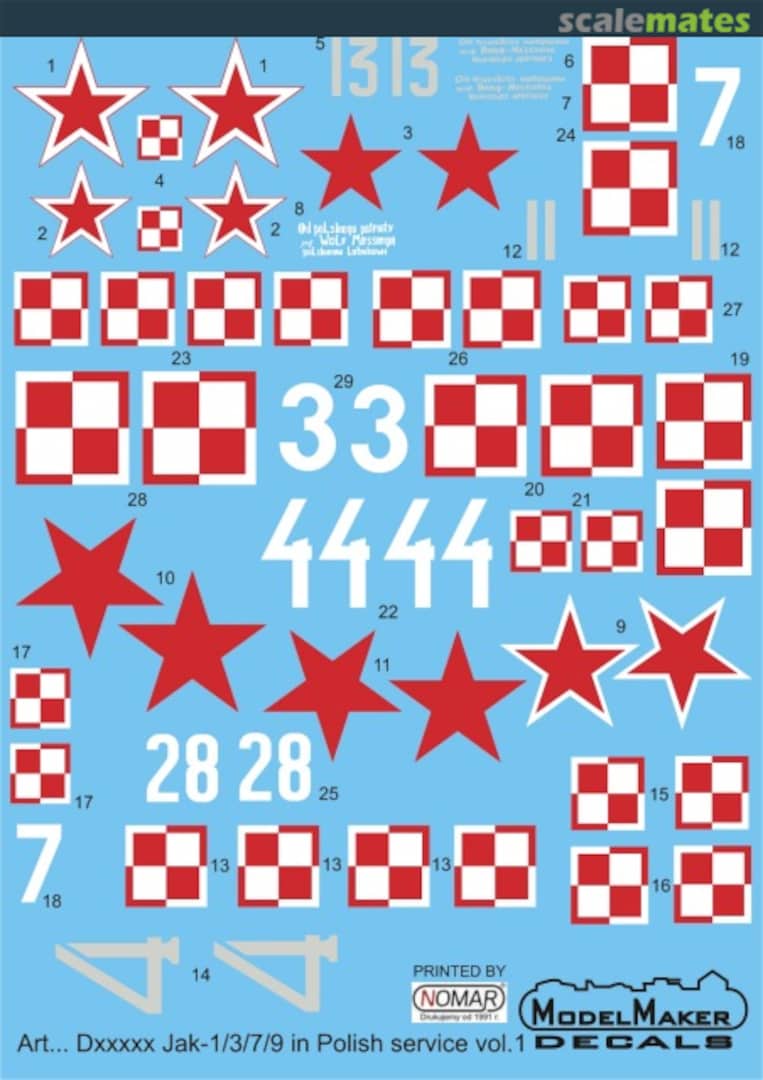 Boxart Yak-1/3/7/9 in Polish service vol. 1 D72040 ModelMaker Boxart Yak-1/3/7/9 in Polish service vol. 1 D72040 ModelMaker