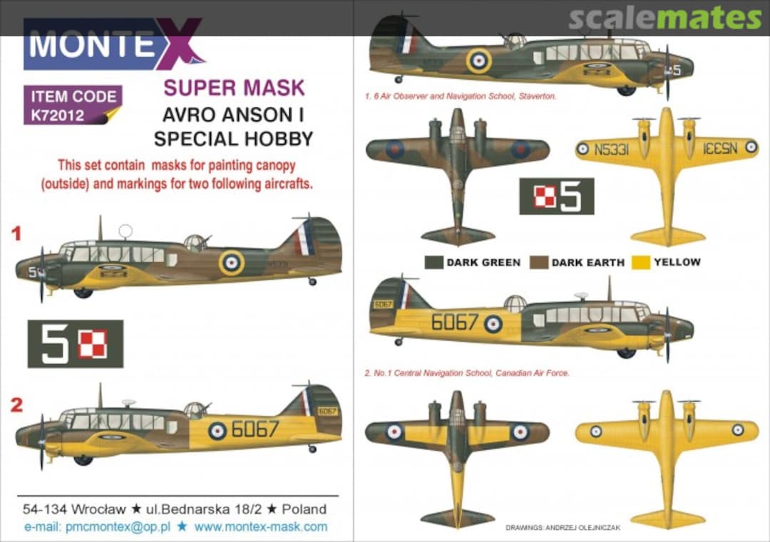 Boxart Avro Anson I K72012 Montex Boxart Avro Anson I K72012 Montex