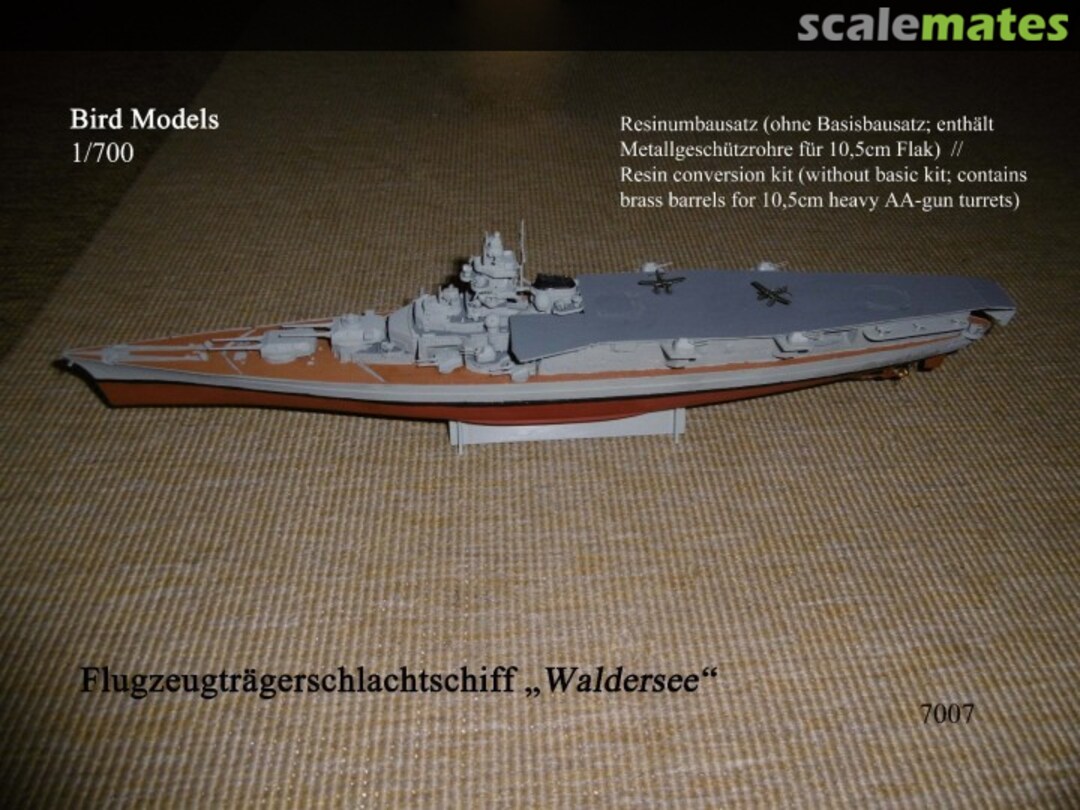 Boxart Flugzeugträgerschlachtschiff "Waldersee" 7007 Bird Models Boxart Flugzeugträgerschlachtschiff "Waldersee" 7007 Bird Models