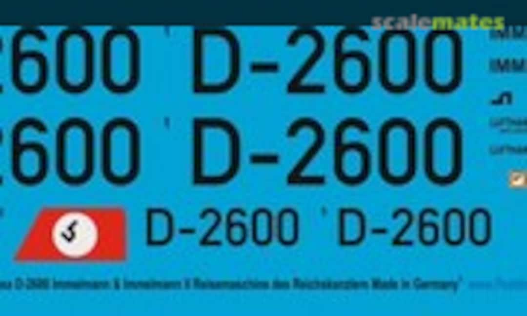 1:200 Ju 52 Lufthansa D-2600 Immelmann & Immelmann II (Peddinghaus-Decals 200 3475) 200 3475