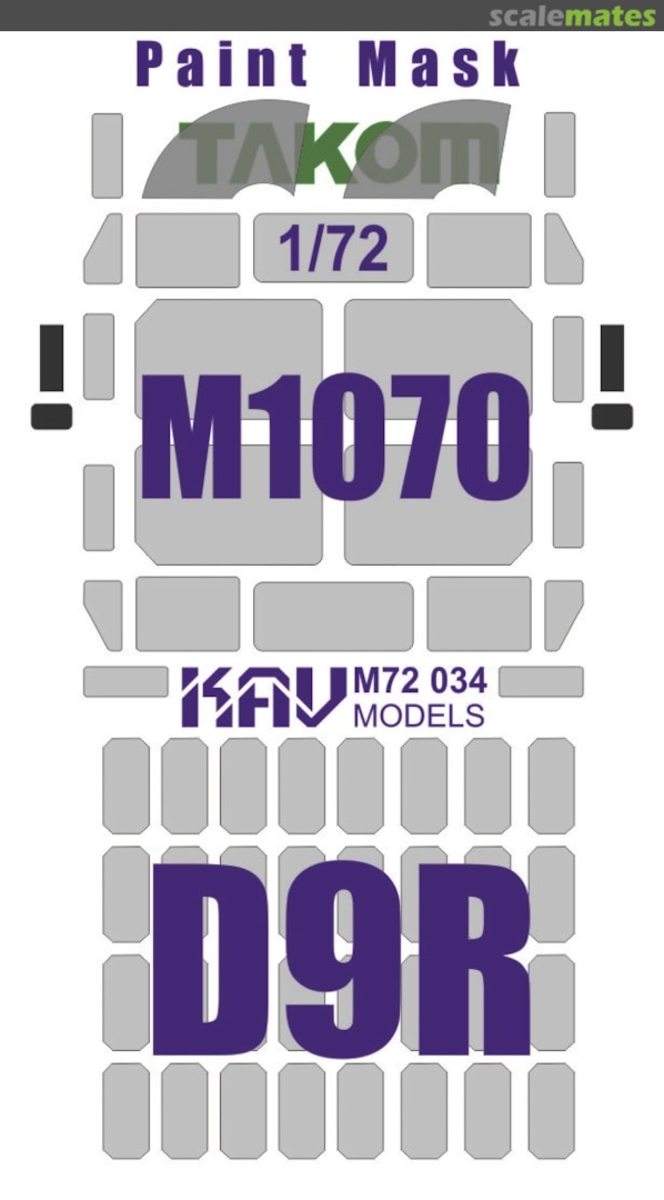 Boxart Paint mask for М1070 w/ D9R Bulldozer KAV M72 034 KAV models Boxart Paint mask for М1070 w/ D9R Bulldozer KAV M72 034 KAV models