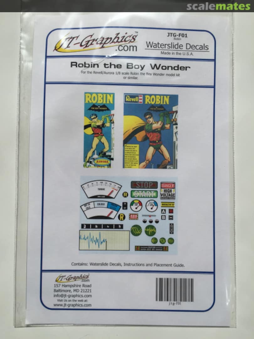 Boxart Robin the Boy Wonder decals JTG-F01 JT-Graphics