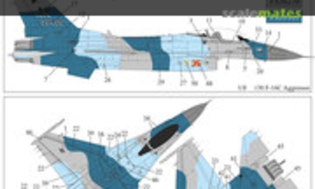1:144 F-16C Block 30 Fighting Falcon "Aggressor RED 35" with full stencils (UpRise Decal UR144130) UR144130