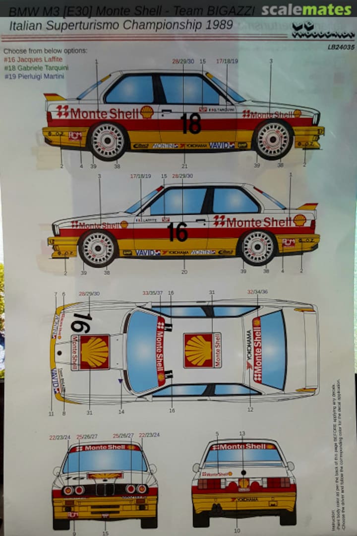 Boxart BMW M3 (E30) Monte Shell - Team Bigazzi LB24035 LB Production Boxart BMW M3 (E30) Monte Shell - Team Bigazzi LB24035 LB Production