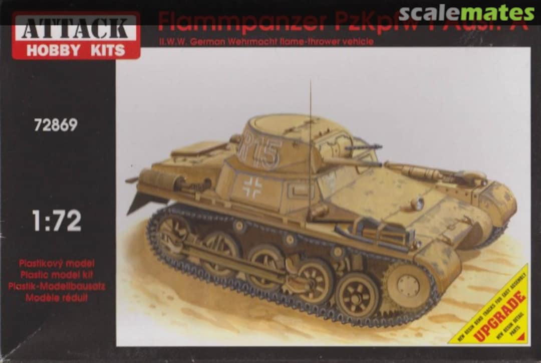 Boxart Flammpanzer PzKpfw I Ausf. A 72869 Attack Hobby Kits Boxart Flammpanzer PzKpfw I Ausf. A 72869 Attack Hobby Kits