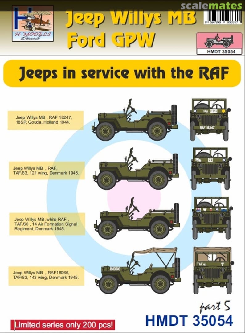 Boxart Jeeps in service with the RAF HMDT 35054 ASK Boxart Jeeps in service with the RAF HMDT 35054 ASK