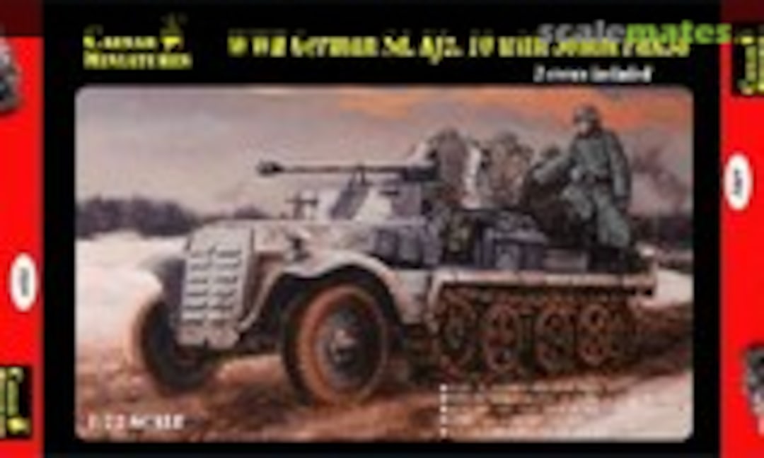 1:72 WWII German Sd.Kfz. 10 with 5cm Pak 38 (Caesar Miniatures 7209)