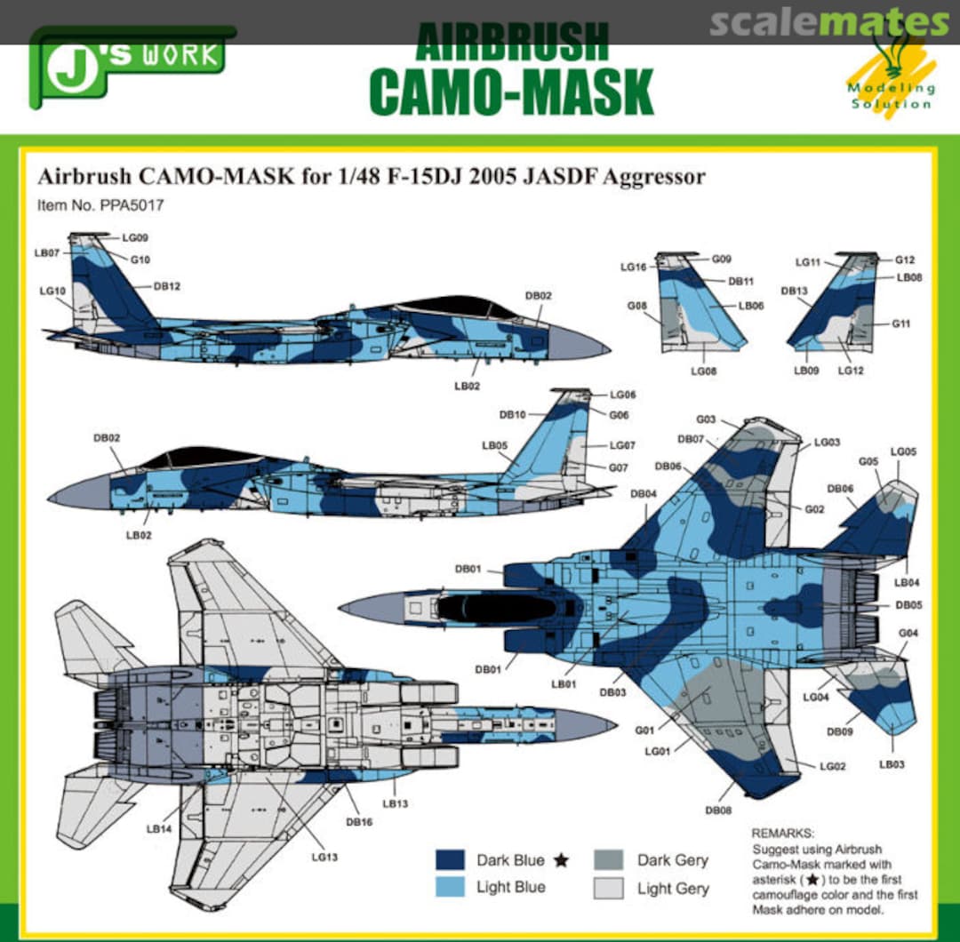 Boxart CAMO-MASK for F-15DJ 2005 JASDF Aggressor PPA5017 J's Work Boxart CAMO-MASK for F-15DJ 2005 JASDF Aggressor PPA5017 J's Work