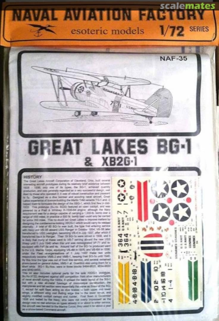 Boxart Great Lakes BG-1 & XB2G-1 NAF-35 Esoteric Models Boxart Great Lakes BG-1 & XB2G-1 NAF-35 Esoteric Models