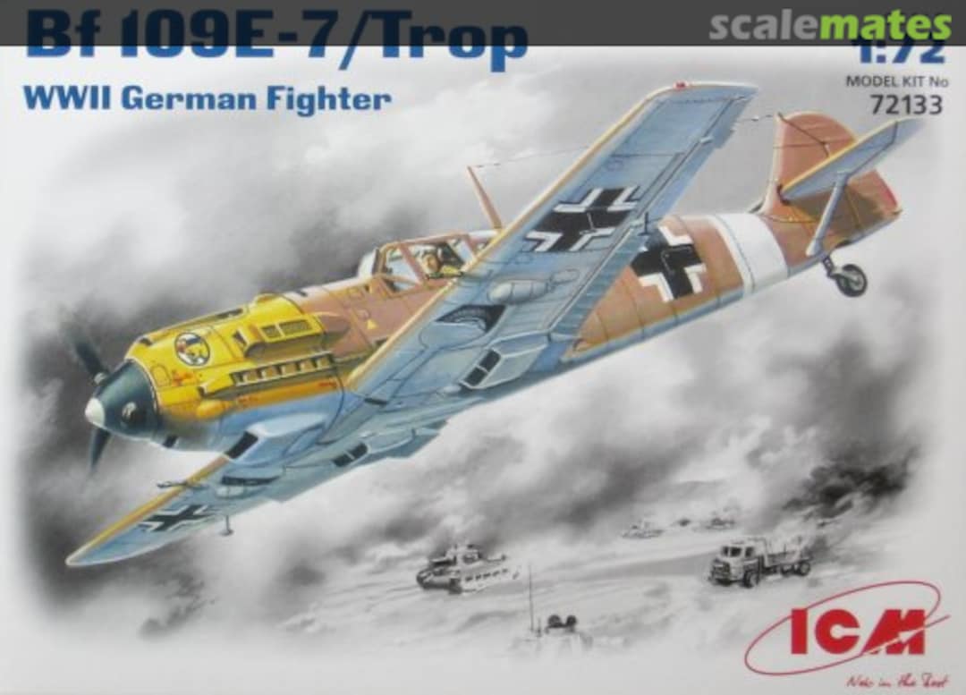 Boxart Bf 109E-7/Trop 72133 ICM Boxart Bf 109E-7/Trop 72133 ICM
