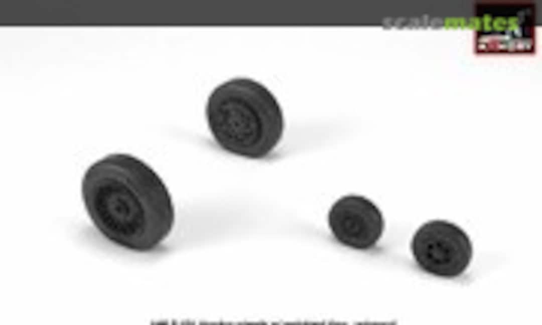 1:48 F-101 Voodoo wheels w/ optional nose wheels & weighted tires (Armory AW48318) AW48318