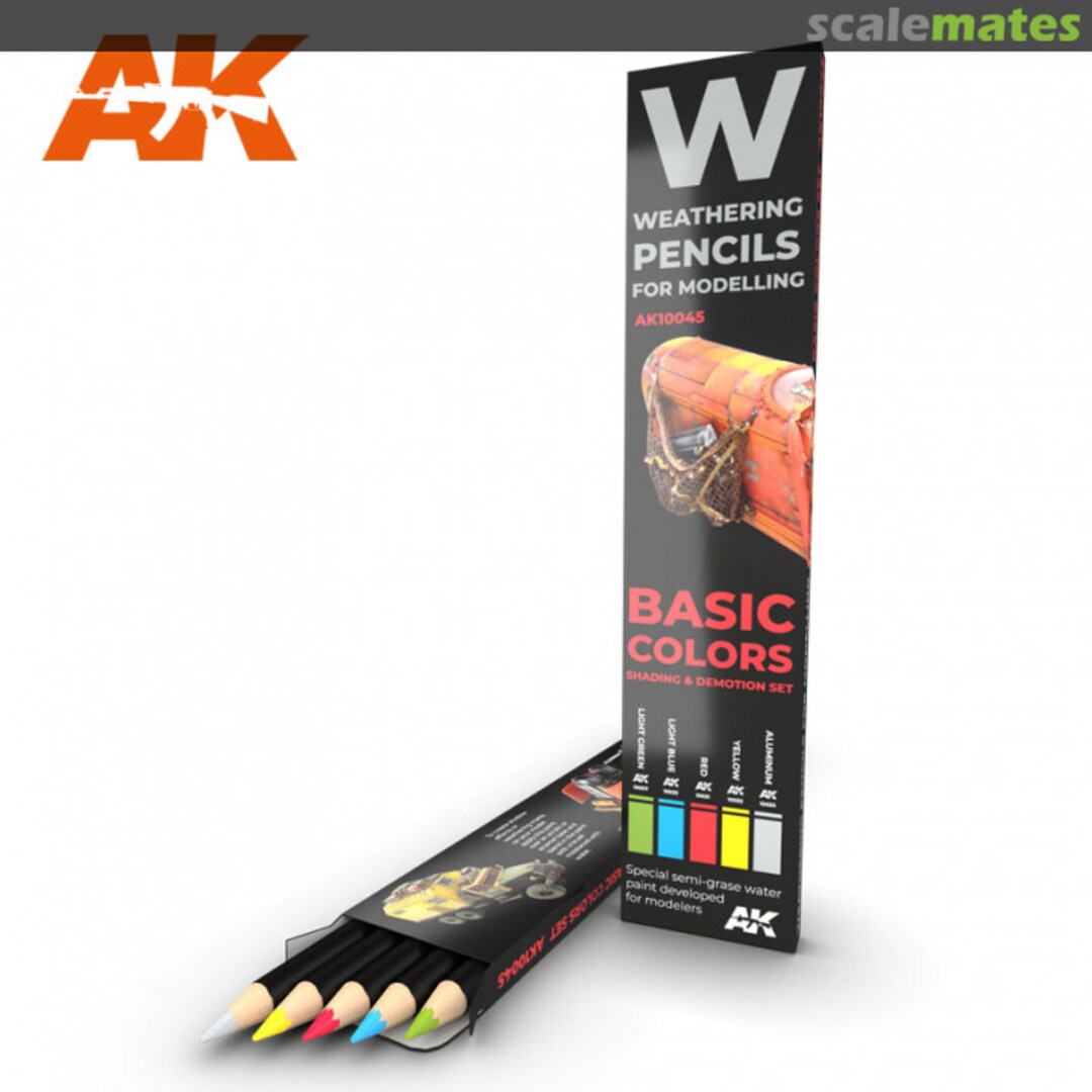 Boxart Weathering Pencils: BASIC COLORS Shading & Demotion Set AK 10045 AK Interactive Boxart Weathering Pencils: BASIC COLORS Shading & Demotion Set AK 10045 AK Interactive