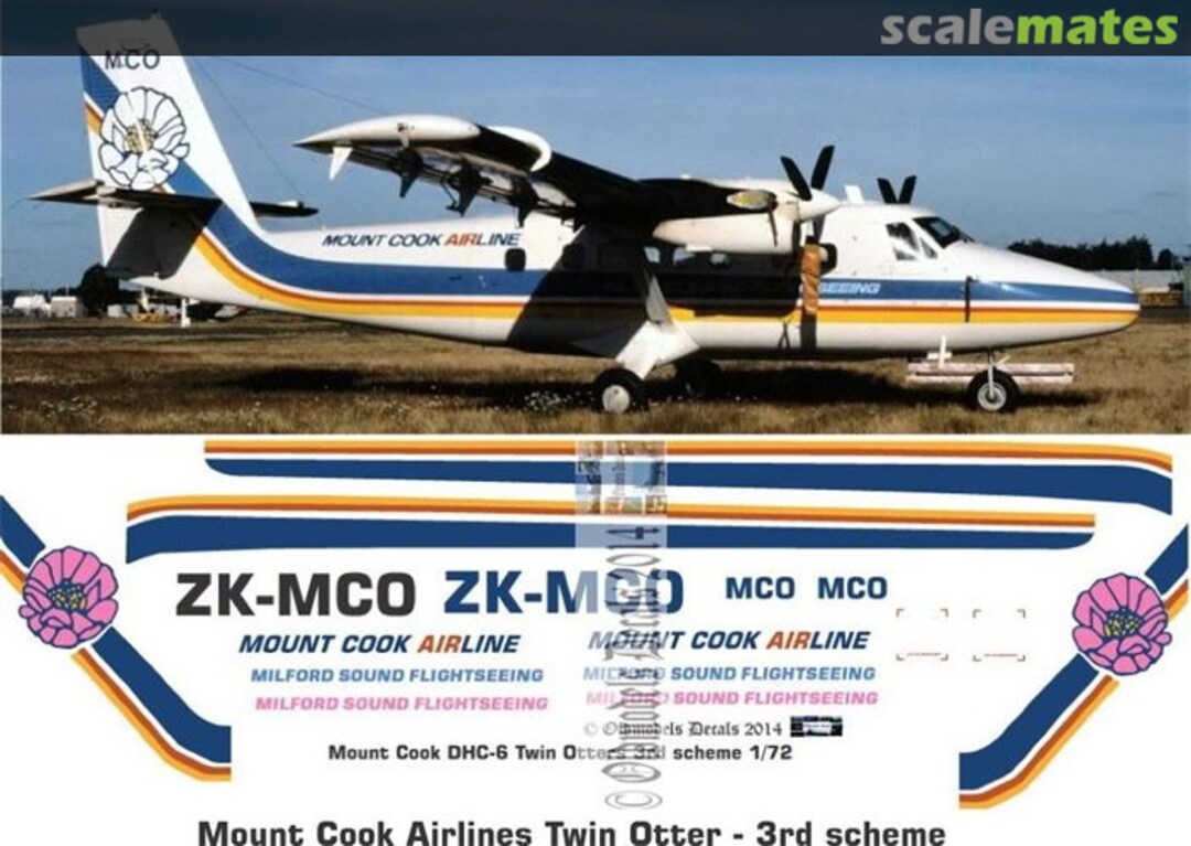 Boxart Mount Cook Airlines DHC6 Twin Otter 3rd scheme OMD0457 Oldmodels Decals Boxart Mount Cook Airlines DHC6 Twin Otter 3rd scheme OMD0457 Oldmodels Decals