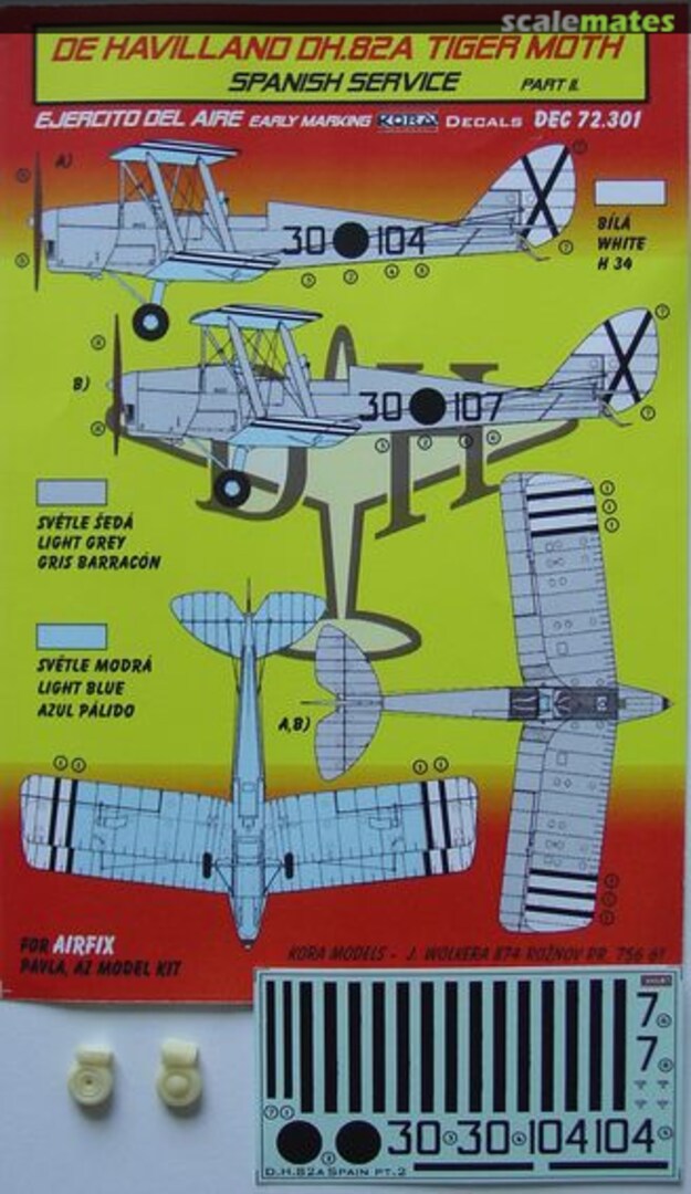 Boxart De Havilland DH.82A Tiger Moth DEC72301 Kora Models Boxart De Havilland DH.82A Tiger Moth DEC72301 Kora Models