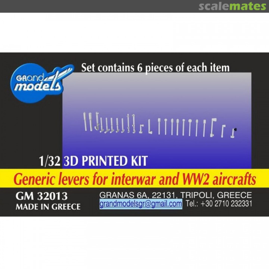 Boxart 1/32 Generic Levers For Interwar And WW2 Aircrafts GM 32013 Grand Models Boxart 1/32 Generic Levers For Interwar And WW2 Aircrafts GM 32013 Grand Models