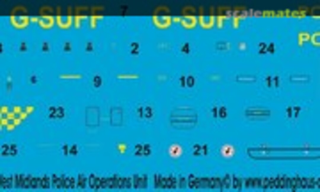 1:72 EC 135 T1 West Midland Air Police Unit (Peddinghaus-Decals EP 2398) EP 2398