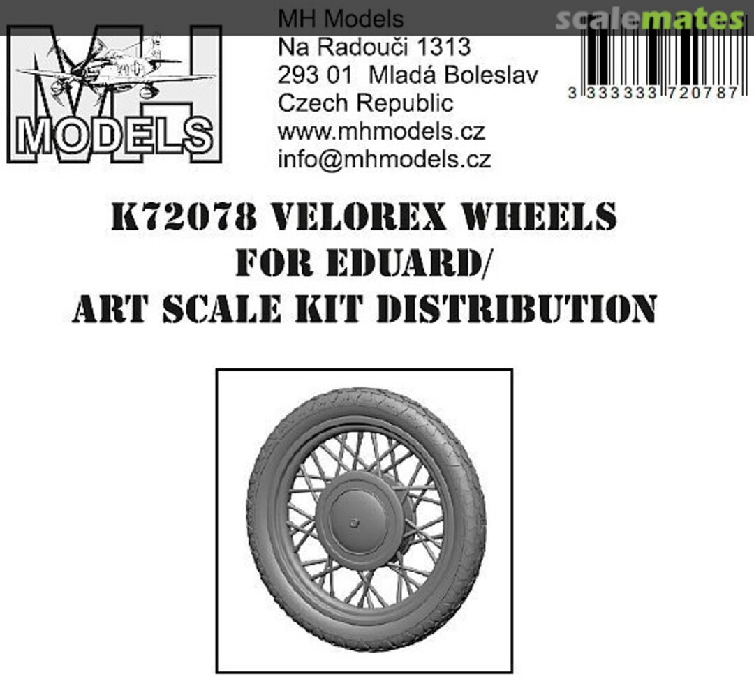 Boxart Velorex wheels, 3x K72078 MH Models Boxart Velorex wheels, 3x K72078 MH Models