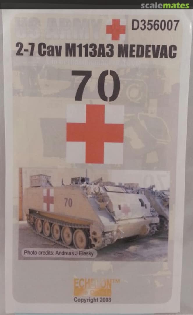 Boxart 2-7 Cav M113A3 Medevac D356007 Echelon Fine Details Boxart 2-7 Cav M113A3 Medevac D356007 Echelon Fine Details