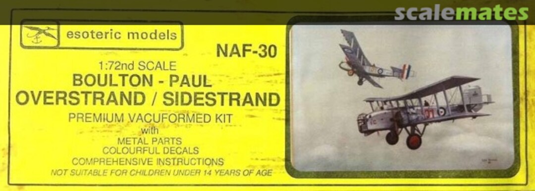 Boxart Boulton-Paul Overstrand / Sidestrand NAF-30 Esoteric Models