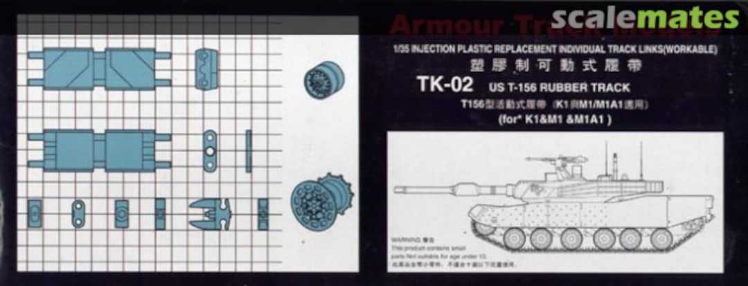 Boxart US T-156 Rubber Track TK-02 Armour Track Models Boxart US T-156 Rubber Track TK-02 Armour Track Models