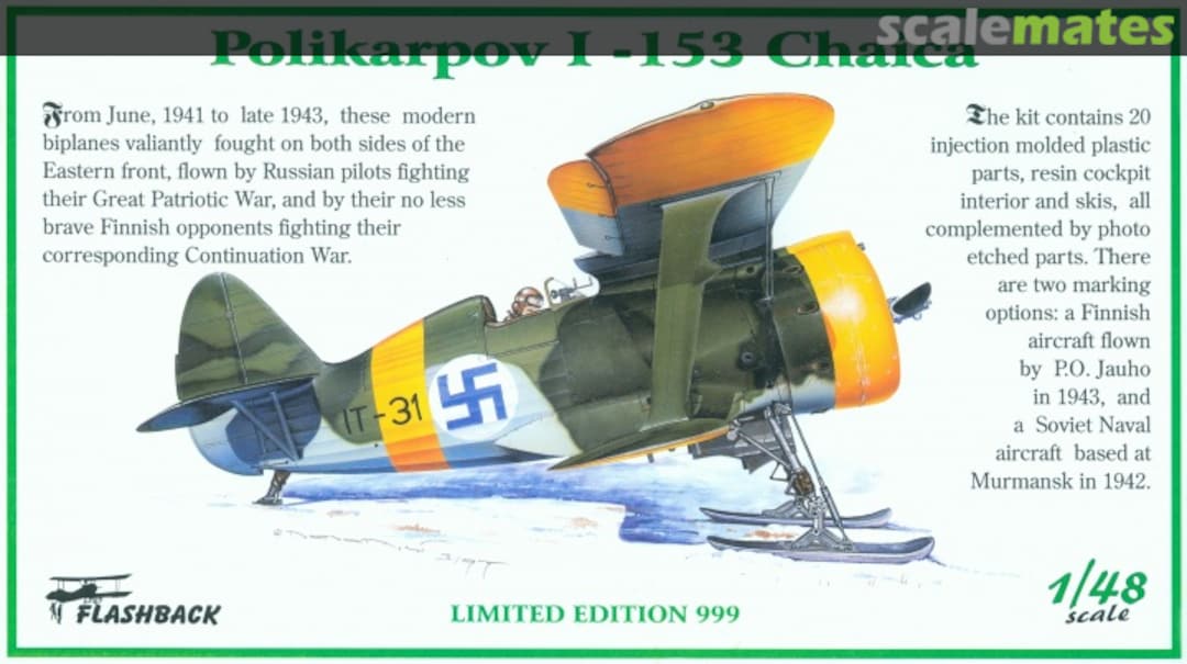 Boxart Polikarpov I-153 Chaica KLH 8915 Flashback