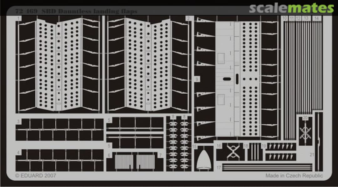 Boxart SBD Dauntless landing flaps 72469 Eduard