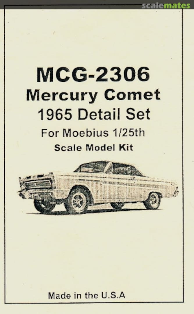 Boxart 1965 Mercury Comet detail set MCG-2306 The Model Car Garage