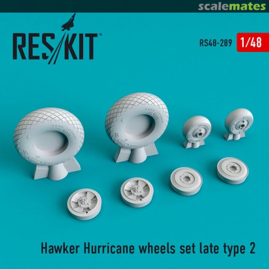 Boxart Hawker Hurricane - wheels set late (type 2) RS48-0289 ResKit Boxart Hawker Hurricane - wheels set late (type 2) RS48-0289 ResKit