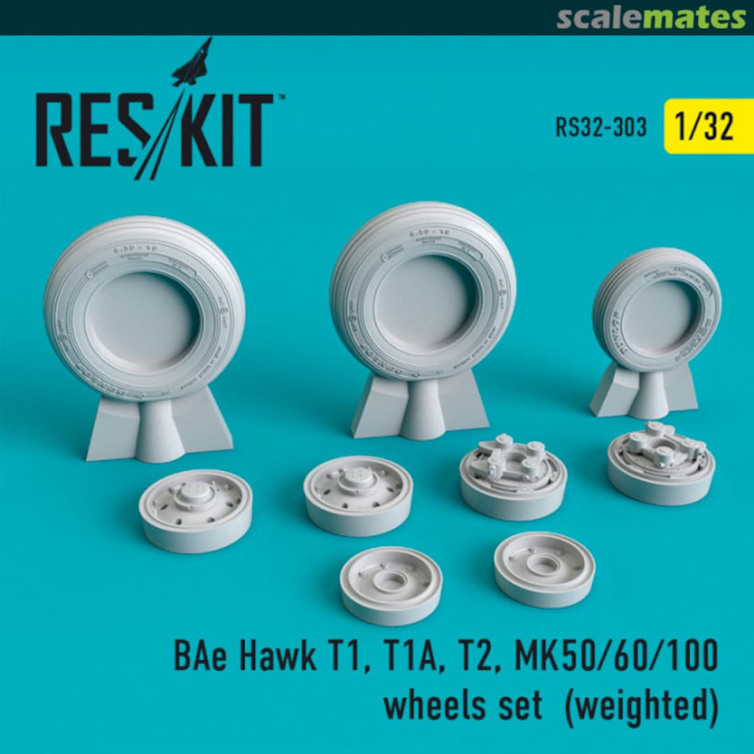 Boxart BAe Hawk T1, T1A, T2, MK50/60/100 - wheels set RS32-0303 ResKit Boxart BAe Hawk T1, T1A, T2, MK50/60/100 - wheels set RS32-0303 ResKit